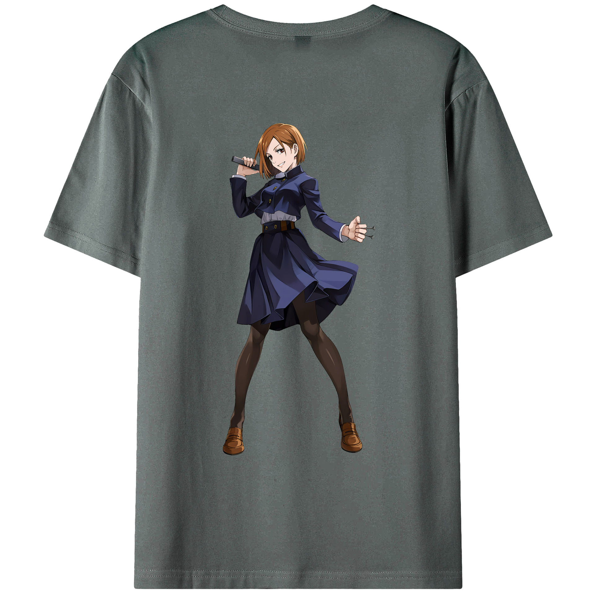 （画像用） 呪術廻戦 Jujutsu Kaisen 綿100％ メンズ半袖Tシャツ（バックプリント） 通気性
